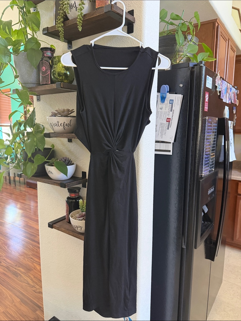 Cupshe Black Twist-Front Midi Dress - NWT